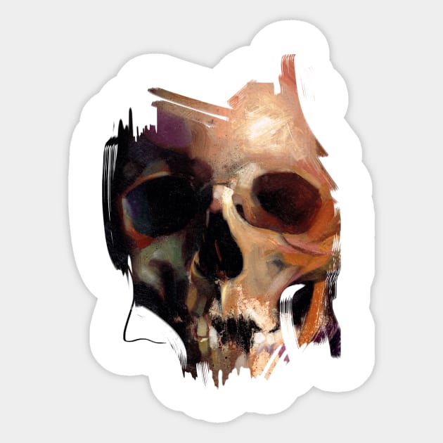 Skull Sticker by morse_illustration